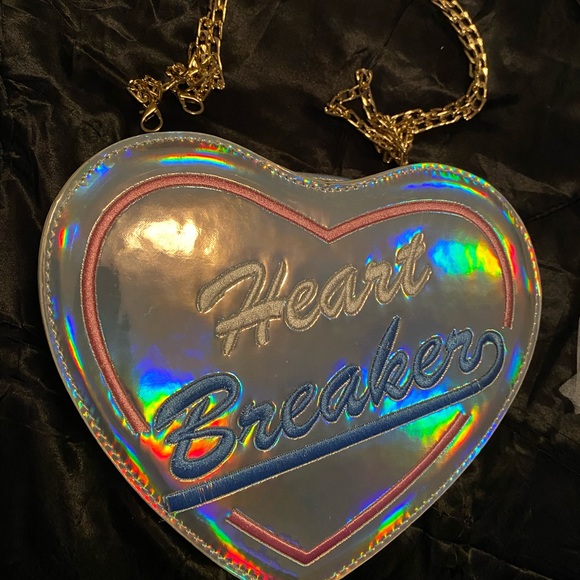 Holographic Heart Design Heartbreaker Crossbody Bag - Picture 3 of 6